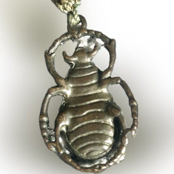 Handmade Jewelry - Beetle figure on braided thread | choker necklace, handmade